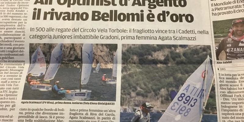 All'Optimist d'Argento il rivano Bellomi è d'oro