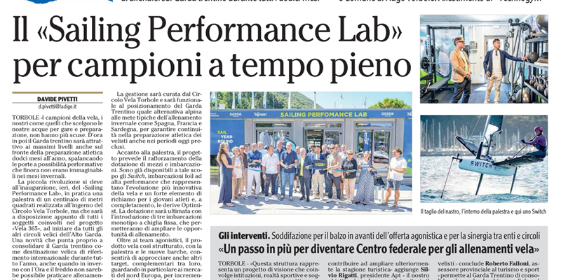 Inaugurato il  Sailing Performance Lab 