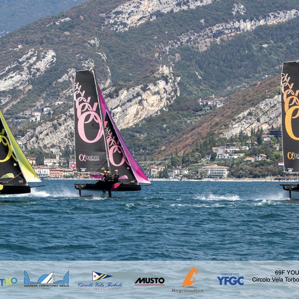 Perfect finals at the 69F Youth Foiling Gold Cup concluded in Torbole
