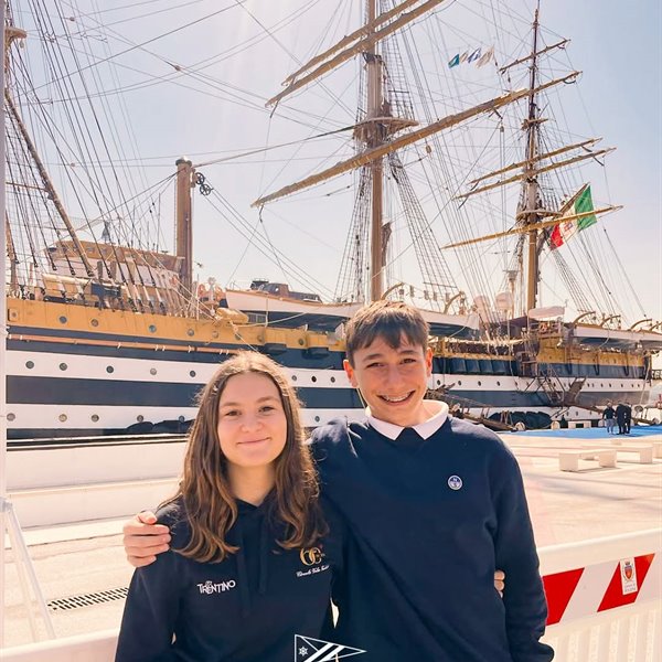 Alberto and Elisa on the Amerigo Vespucci